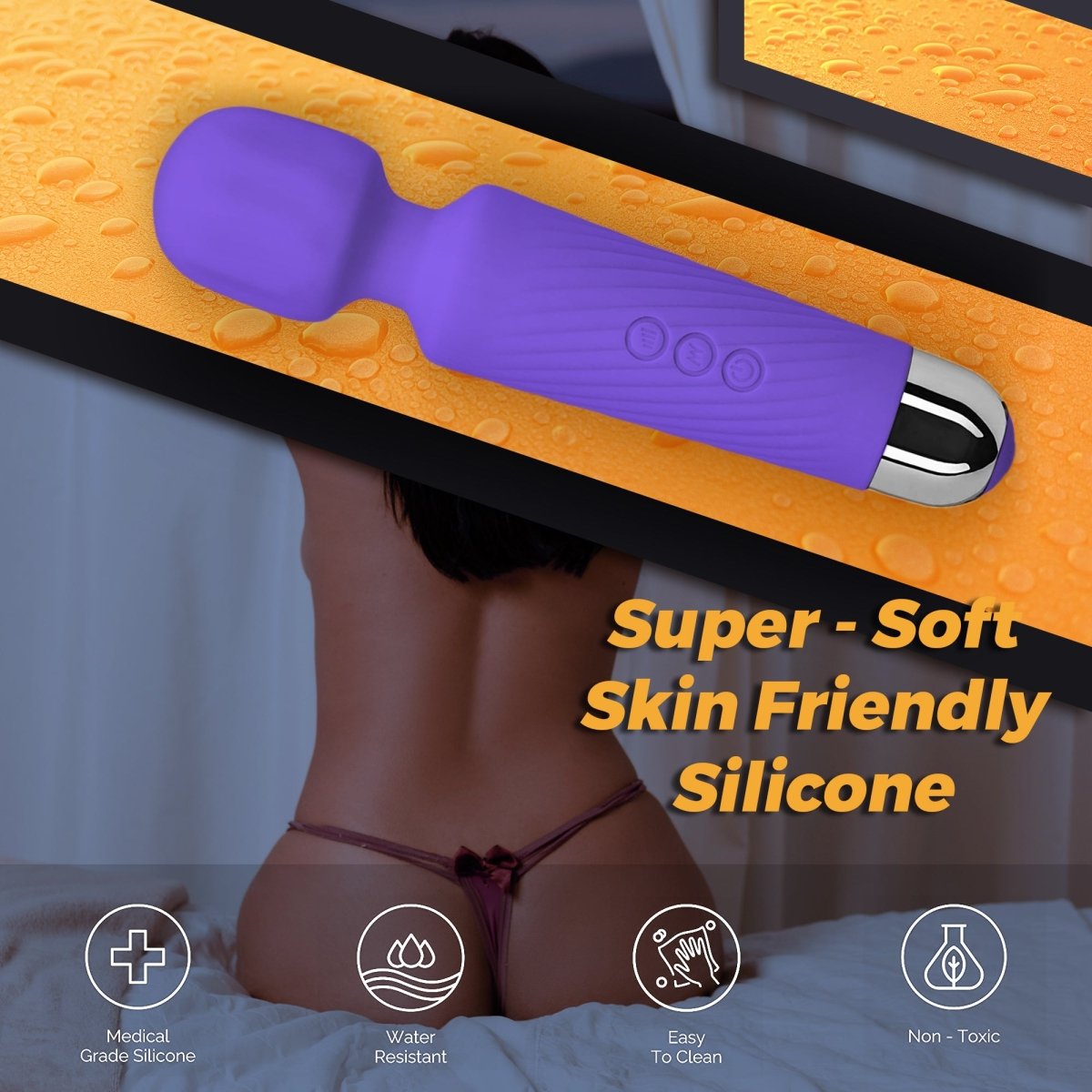 Love Salve Wand Massager - Silent Waterproof Design Ideal for Stress Relief - Love Salve